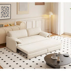 Canapé-lit convertible 3 en 1 avec rangement latéral, canapé-lit escamotable Queen de 168 cm, lit causeuse en velours