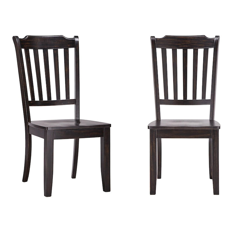 Chaises de salle à manger Ronda à dossier en bois (paquet de 2)