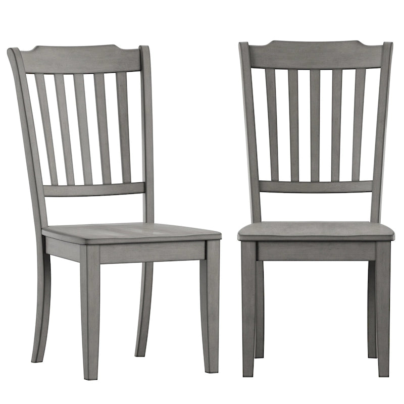 Chaises de salle à manger Ronda à dossier en bois (paquet de 2)