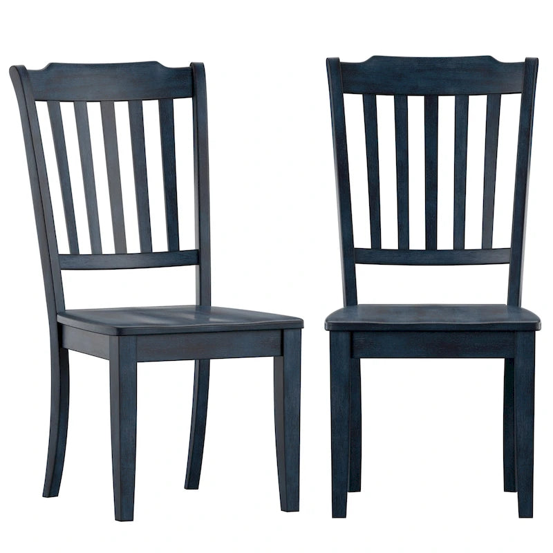 Chaises de salle à manger Ronda à dossier en bois (paquet de 2)