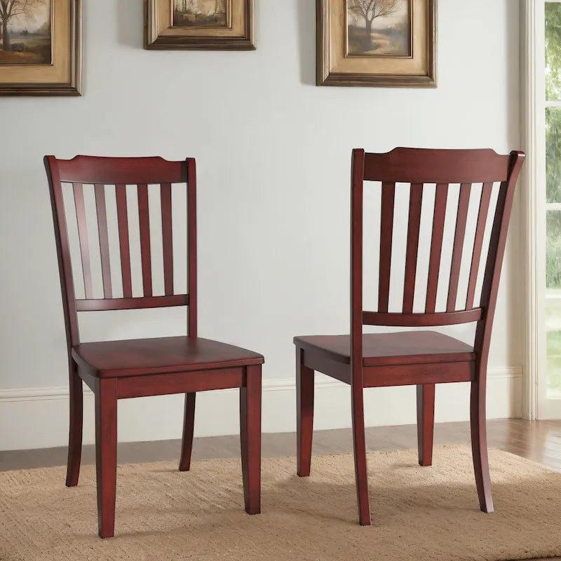 Chaises de salle à manger Ronda à dossier en bois (paquet de 2)