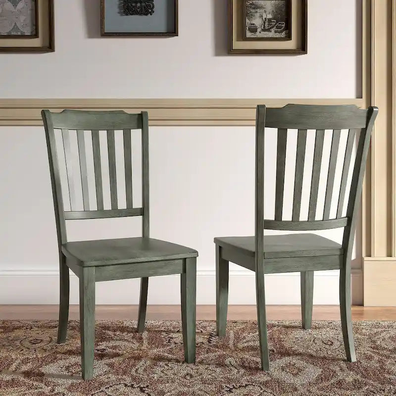 Chaises de salle à manger Ronda à dossier en bois (paquet de 2)