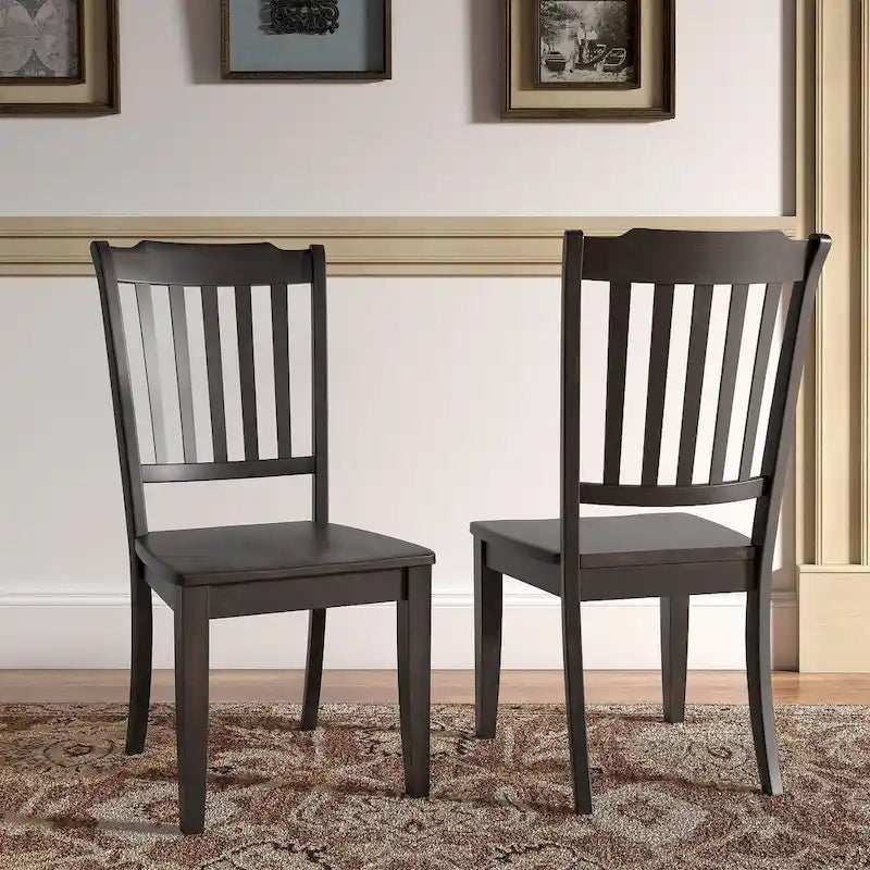 Chaises de salle à manger Ronda à dossier en bois (paquet de 2)