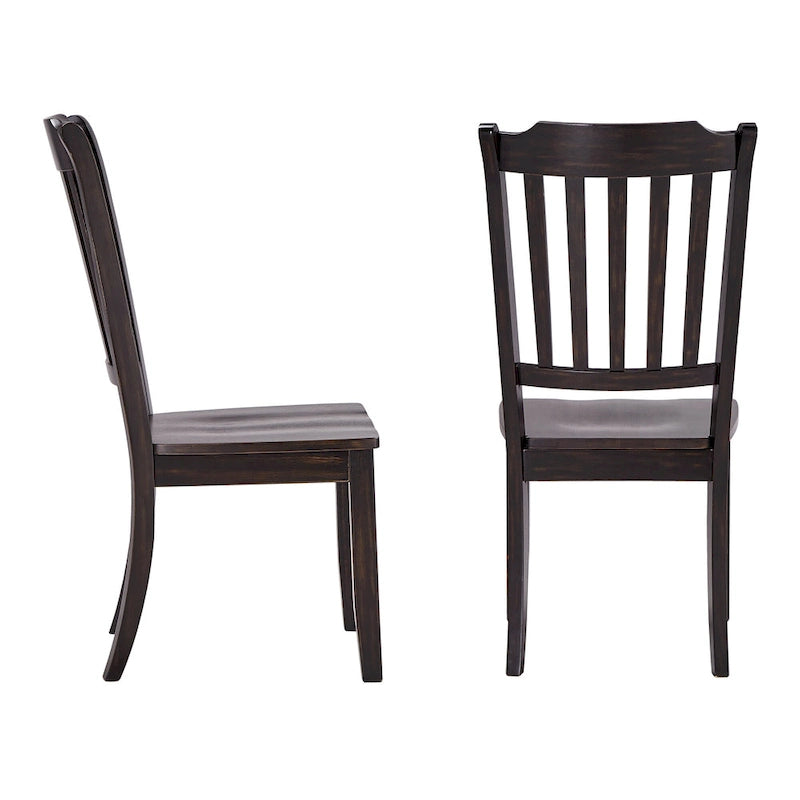 Chaises de salle à manger Ronda à dossier en bois (paquet de 2)