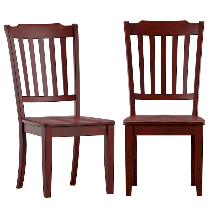 Chaises de salle à manger Ronda à dossier en bois (paquet de 2)