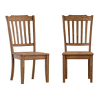 Chaises de salle à manger Ronda à dossier en bois (paquet de 2)