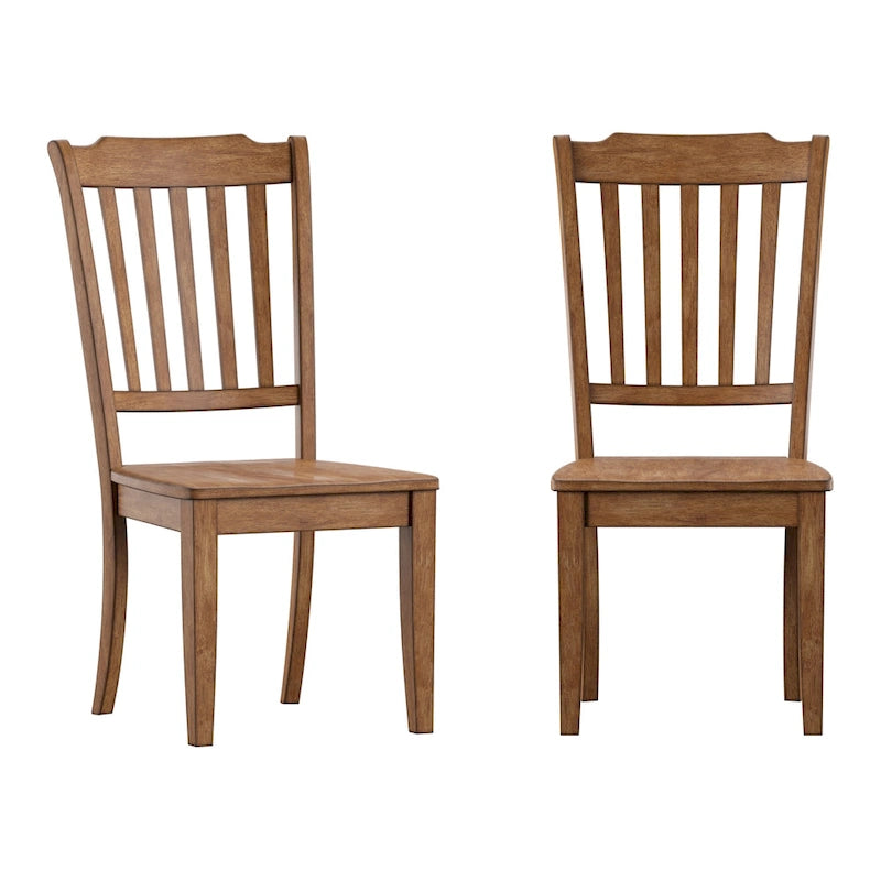 Chaises de salle à manger Ronda à dossier en bois (paquet de 2)