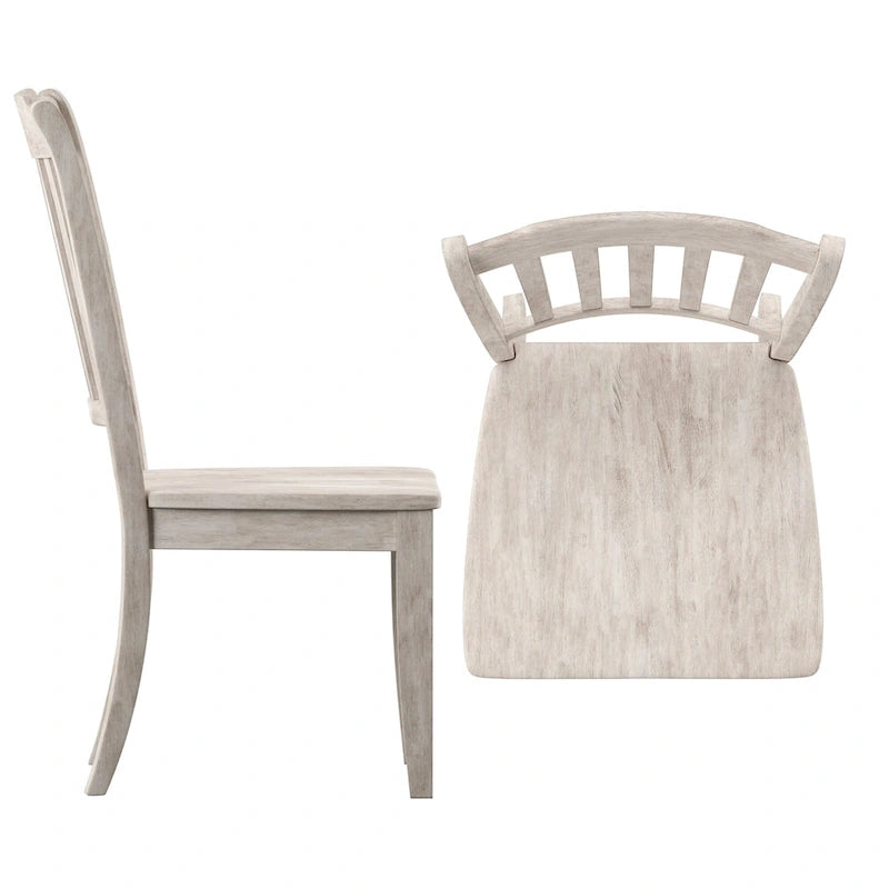 Chaises de salle à manger Ronda à dossier en bois (paquet de 2)