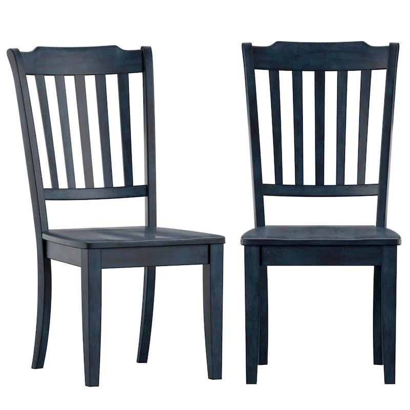 Chaises de salle à manger Ronda à dossier en bois (paquet de 2)