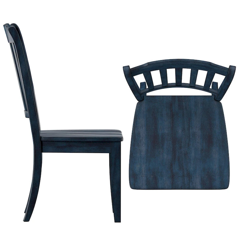 Chaises de salle à manger Ronda à dossier en bois (paquet de 2)
