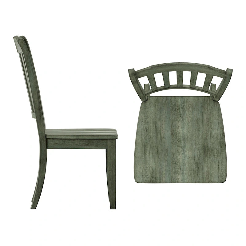 Chaises de salle à manger Ronda à dossier en bois (paquet de 2)