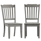 Chaises de salle à manger Ronda à dossier en bois (paquet de 2)