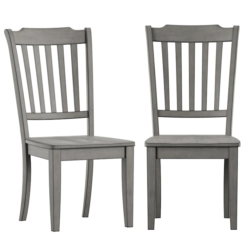 Chaises de salle à manger Ronda à dossier en bois (paquet de 2)