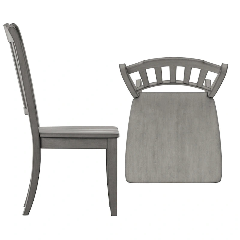 Chaises de salle à manger Ronda à dossier en bois (paquet de 2)