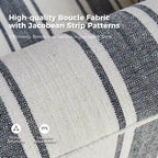 Fauteuil pivotant traditionnel Pancy avec motif à rayures Jacobean