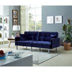 75.6 Joli canapé-lit convertible en velours Futon Causeuses