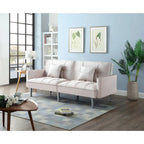 75.6 Joli canapé-lit convertible en velours Futon Causeuses
