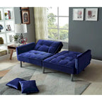 75.6 Joli canapé-lit convertible en velours Futon Causeuses
