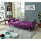 75.6 Joli canapé-lit convertible en velours Futon Causeuses