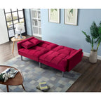 75.6 Joli canapé-lit convertible en velours Futon Causeuses