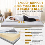 Matelas Futon Japonais Enroulable avec Sac de Rangement