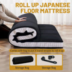 Matelas Futon Japonais Enroulable avec Sac de Rangement