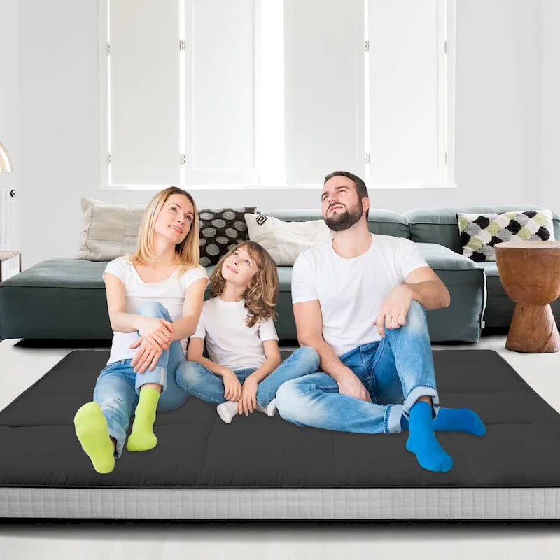Matelas Futon Japonais Enroulable avec Sac de Rangement