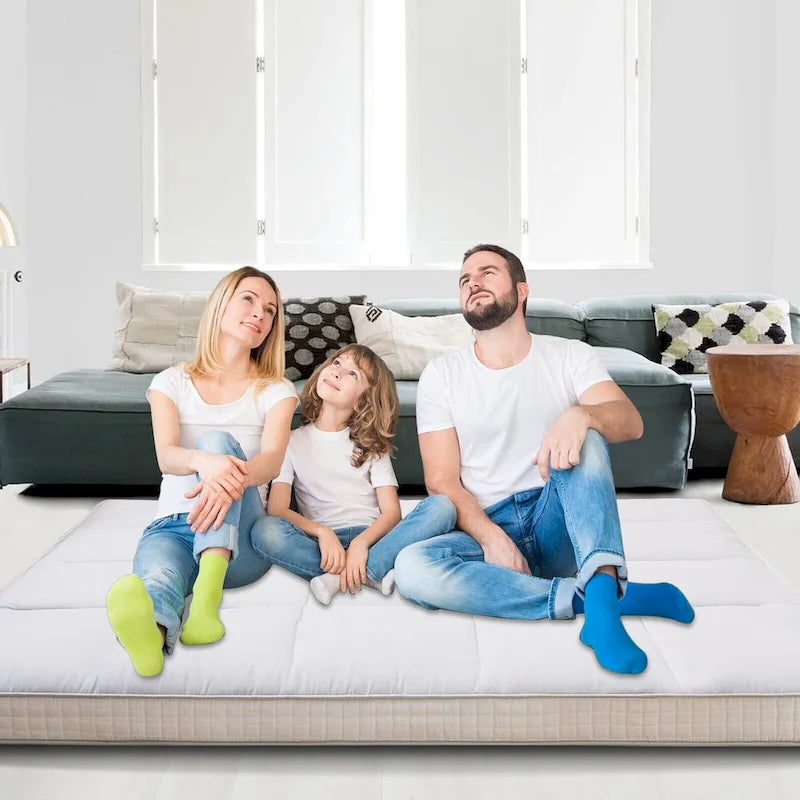 Matelas Futon Japonais Enroulable avec Sac de Rangement
