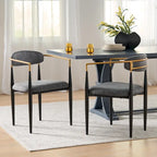 Chaises de salle à manger Elmore rembourrées au design industriel moderne avec structure en fer