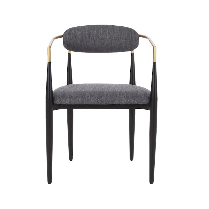 Chaises de salle à manger Elmore rembourrées au design industriel moderne avec structure en fer