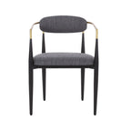 Chaises de salle à manger Elmore rembourrées au design industriel moderne avec structure en fer