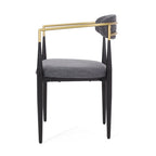 Chaises de salle à manger Elmore rembourrées au design industriel moderne avec structure en fer
