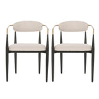 Chaises de salle à manger Elmore rembourrées au design industriel moderne avec structure en fer