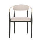 Chaises de salle à manger Elmore rembourrées au design industriel moderne avec structure en fer