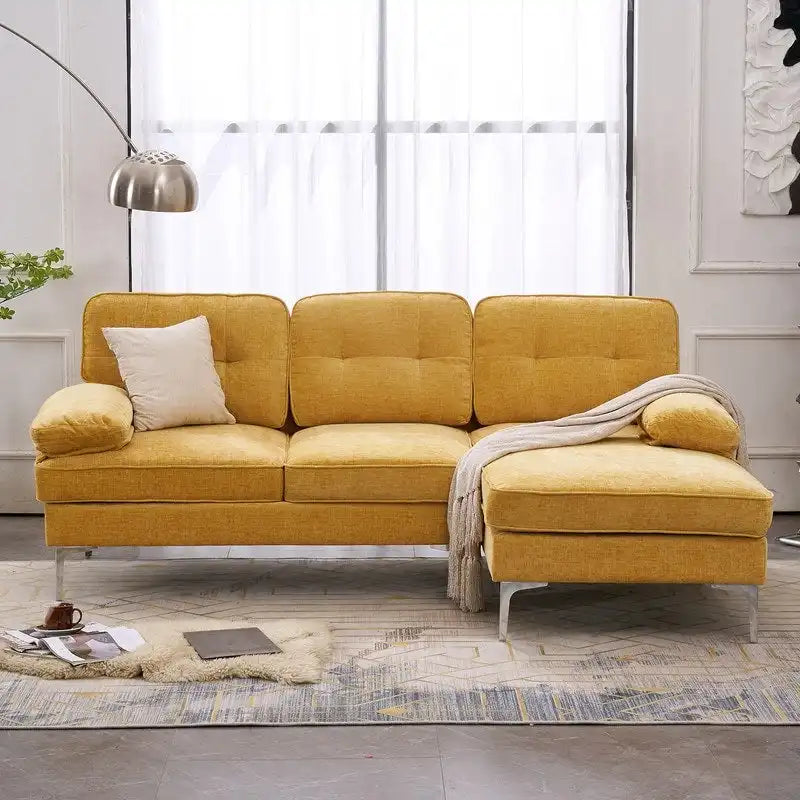 Canapé modulaire d'intérieur trois places simple et élégant