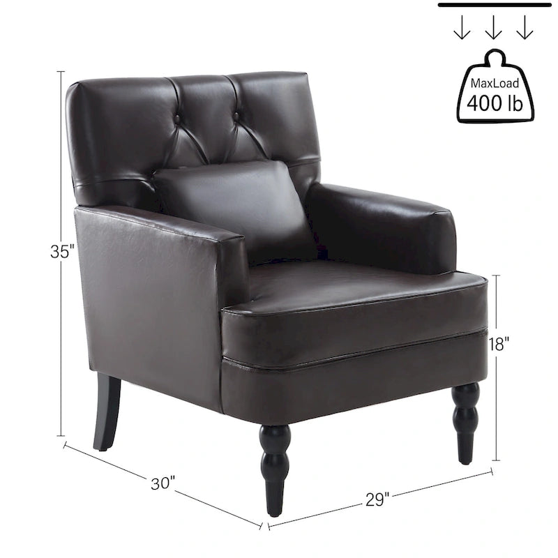 2 Fauteuil d'appoint capitonné avec oreiller lombaire Beige/Gris/Bleu clair
