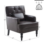 2 Fauteuil d'appoint capitonné avec oreiller lombaire Beige/Gris/Bleu clair