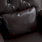 2 Fauteuil d'appoint capitonné avec oreiller lombaire Beige/Gris/Bleu clair