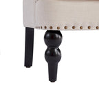 2 Fauteuil d'appoint capitonné avec oreiller lombaire Beige/Gris/Bleu clair