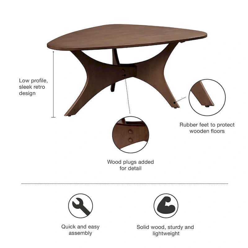 Table basse en bois Blaze Triangle