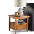 Table d'appoint rectangulaire de transition en BOIS MASSIF Norfolk de 20 pouces de large