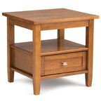Table d'appoint rectangulaire de transition en BOIS MASSIF Norfolk de 20 pouces de large