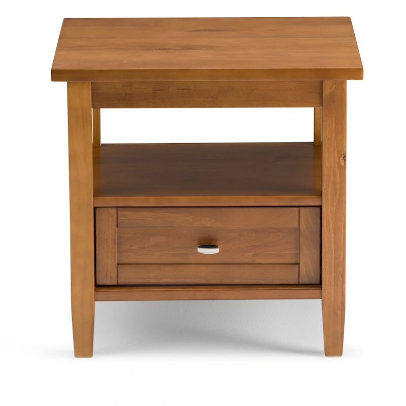 Table d'appoint rectangulaire de transition en BOIS MASSIF Norfolk de 20 pouces de large