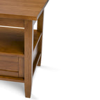 Table d'appoint rectangulaire de transition en BOIS MASSIF Norfolk de 20 pouces de large