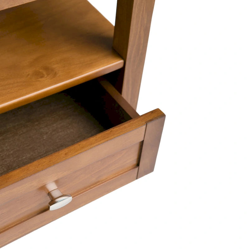 Table d'appoint rectangulaire de transition en BOIS MASSIF Norfolk de 20 pouces de large