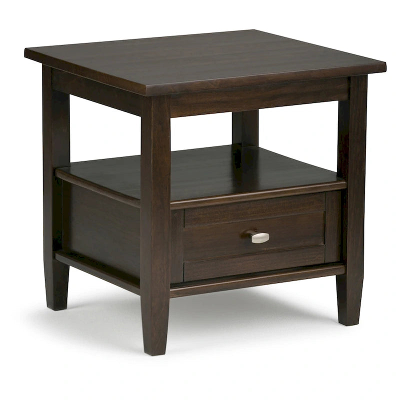 Table d'appoint rectangulaire de transition en BOIS MASSIF Norfolk de 20 pouces de large