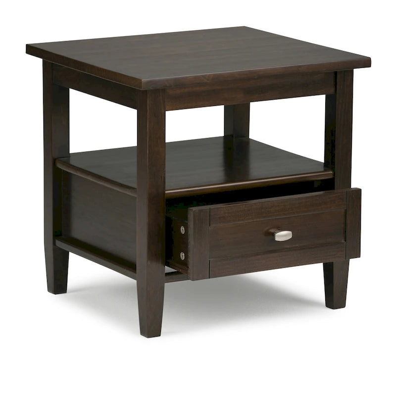 Table d'appoint rectangulaire de transition en BOIS MASSIF Norfolk de 20 pouces de large