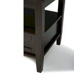Table d'appoint rectangulaire de transition en BOIS MASSIF Norfolk de 20 pouces de large