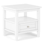 Table d'appoint rectangulaire de transition en BOIS MASSIF Norfolk de 20 pouces de large