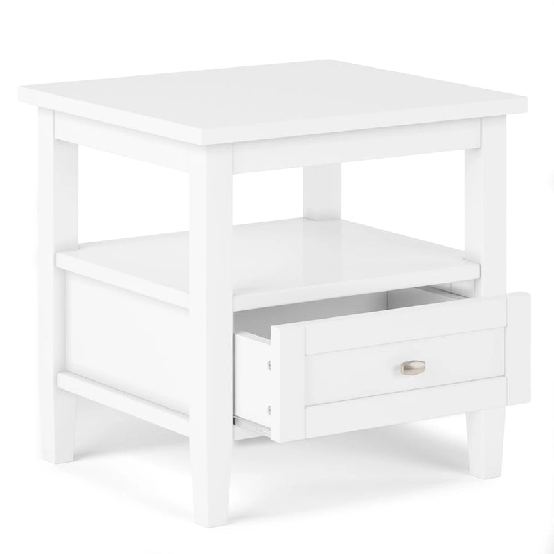 Table d'appoint rectangulaire de transition en BOIS MASSIF Norfolk de 20 pouces de large